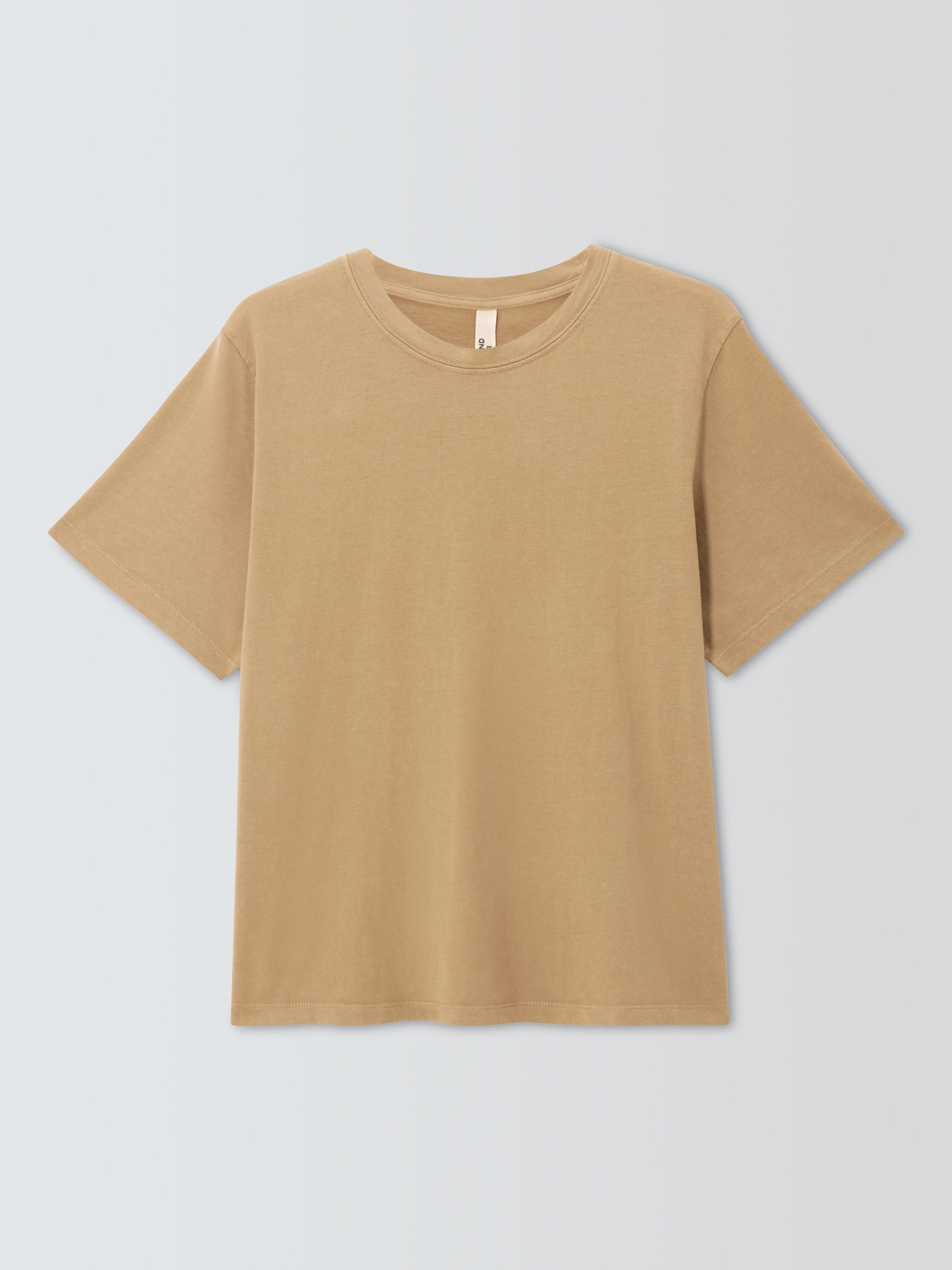 Product image 4 of 6, which shows AND/OR Authentic Crew Neck T-Shirt, Toffee, 6
