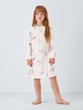 John Lewis Kids' Unicorns and Dragons Glitter Nightdress, White