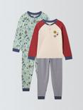 John Lewis Kids' Hiking Pyjamas, Pack of 2, Multi