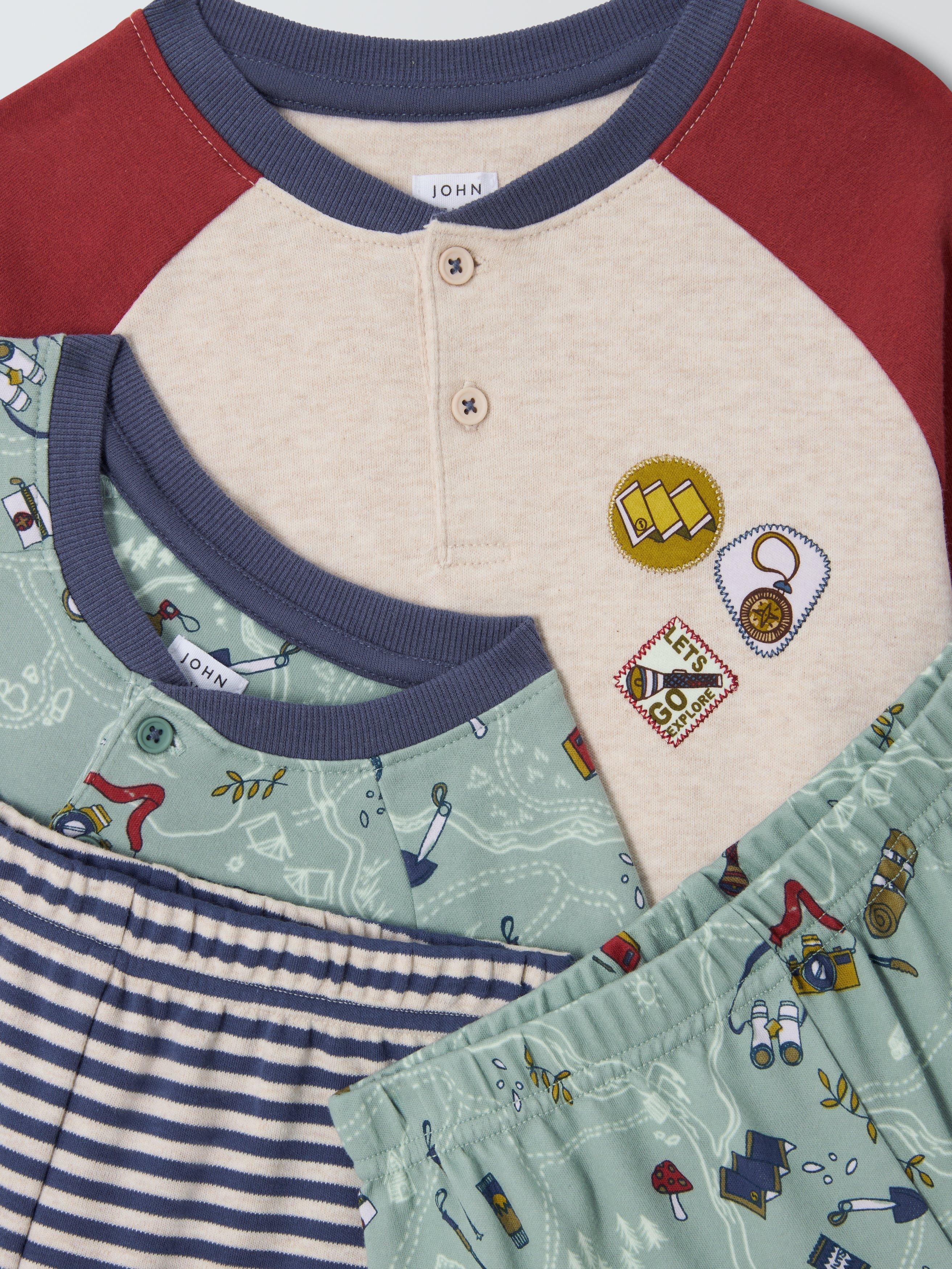 Product image 3 of 6, which shows John Lewis Kids' Hiking Pyjamas, Pack of 2, Multi, 3 years
