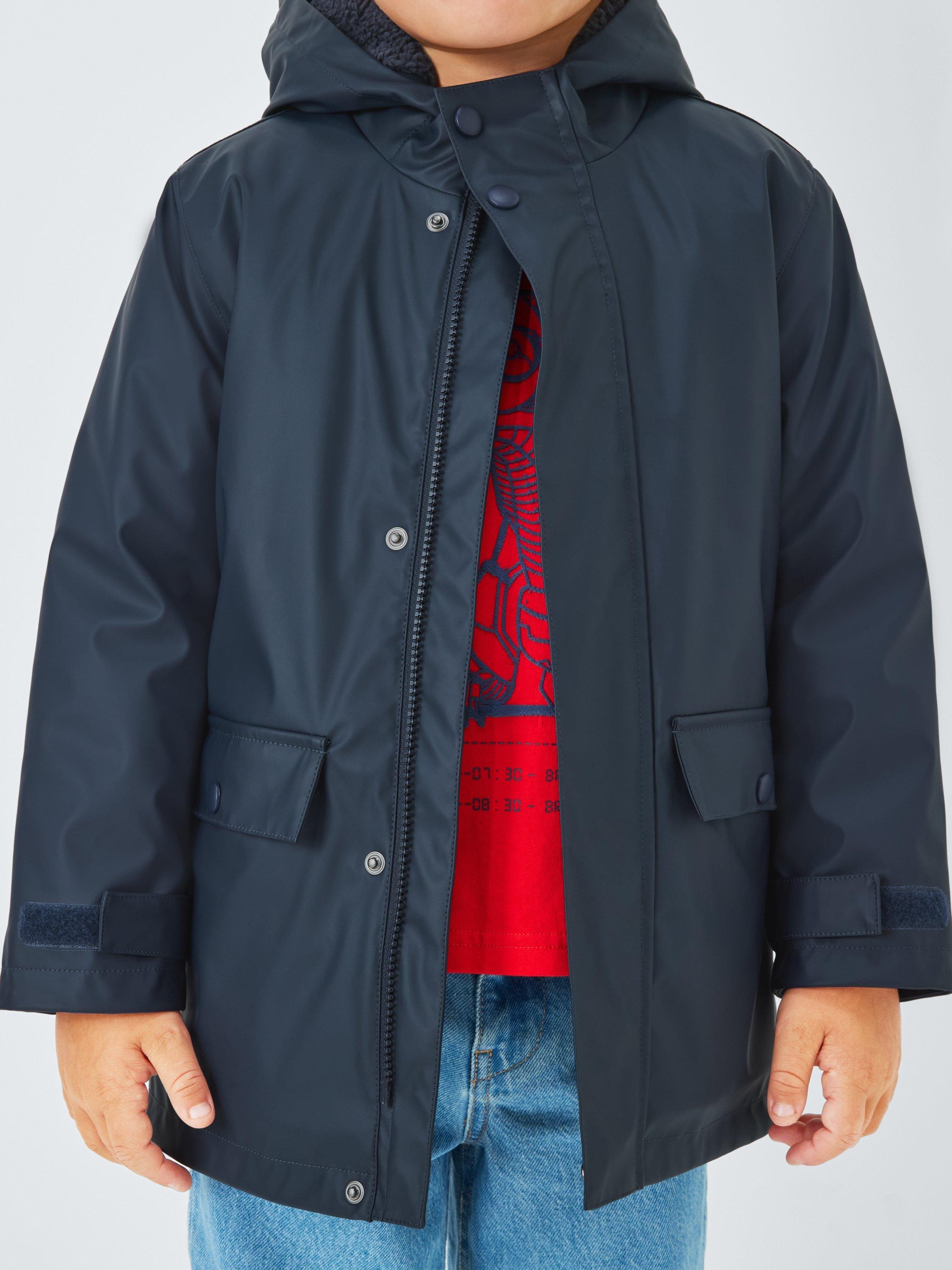 Product image 5 of 7, which shows John Lewis Kids' Shower Resistant Rain Mac, Navy, 3 years