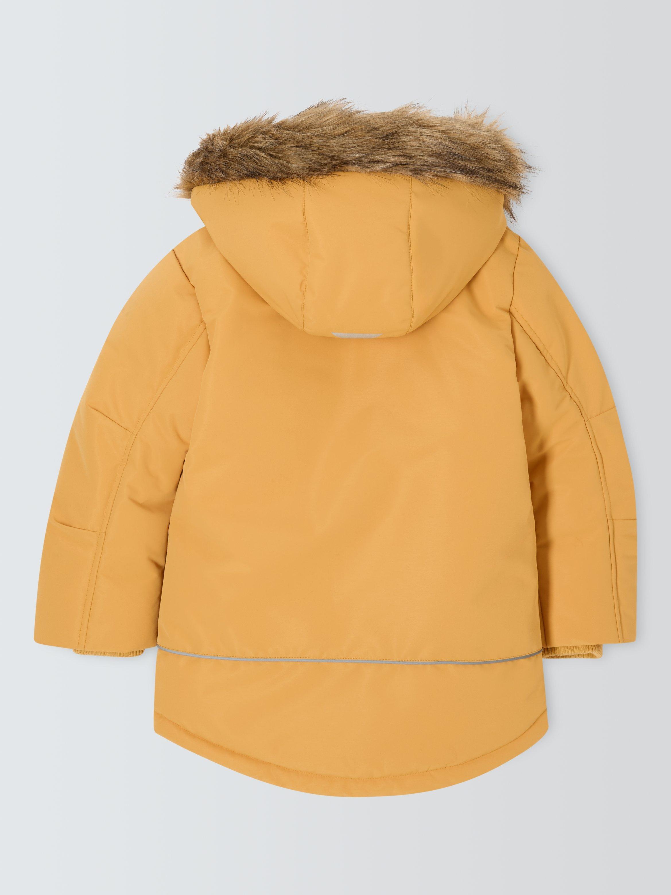 Product image 5 of 7, which shows John Lewis Kids' Shower Resistant Parka, Yellow, 3 years