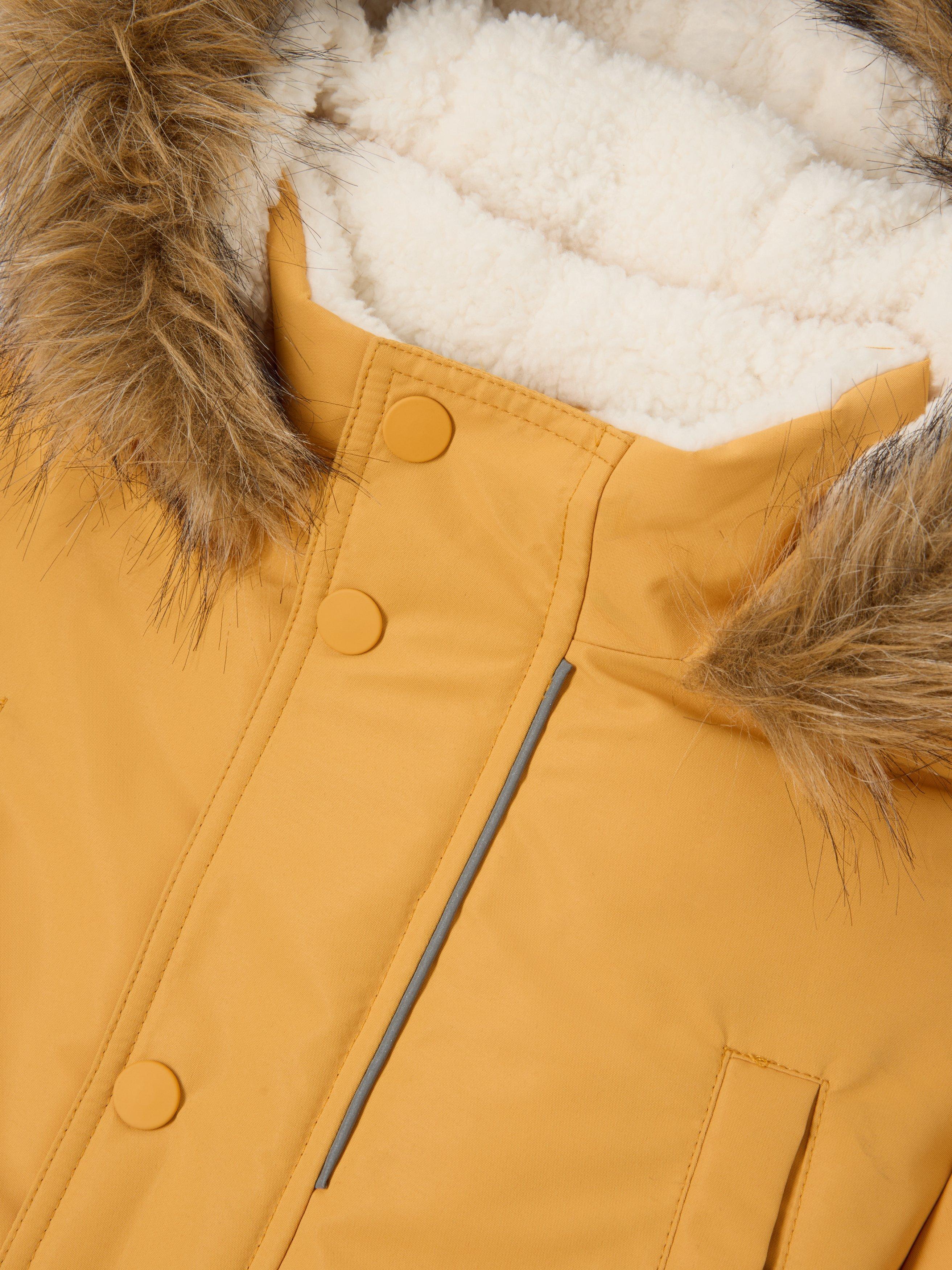 Product image 7 of 7, which shows John Lewis Kids' Shower Resistant Parka, Yellow, 3 years