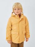 John Lewis Kids' Shower Resistant Borg Lined Parka, Yellow