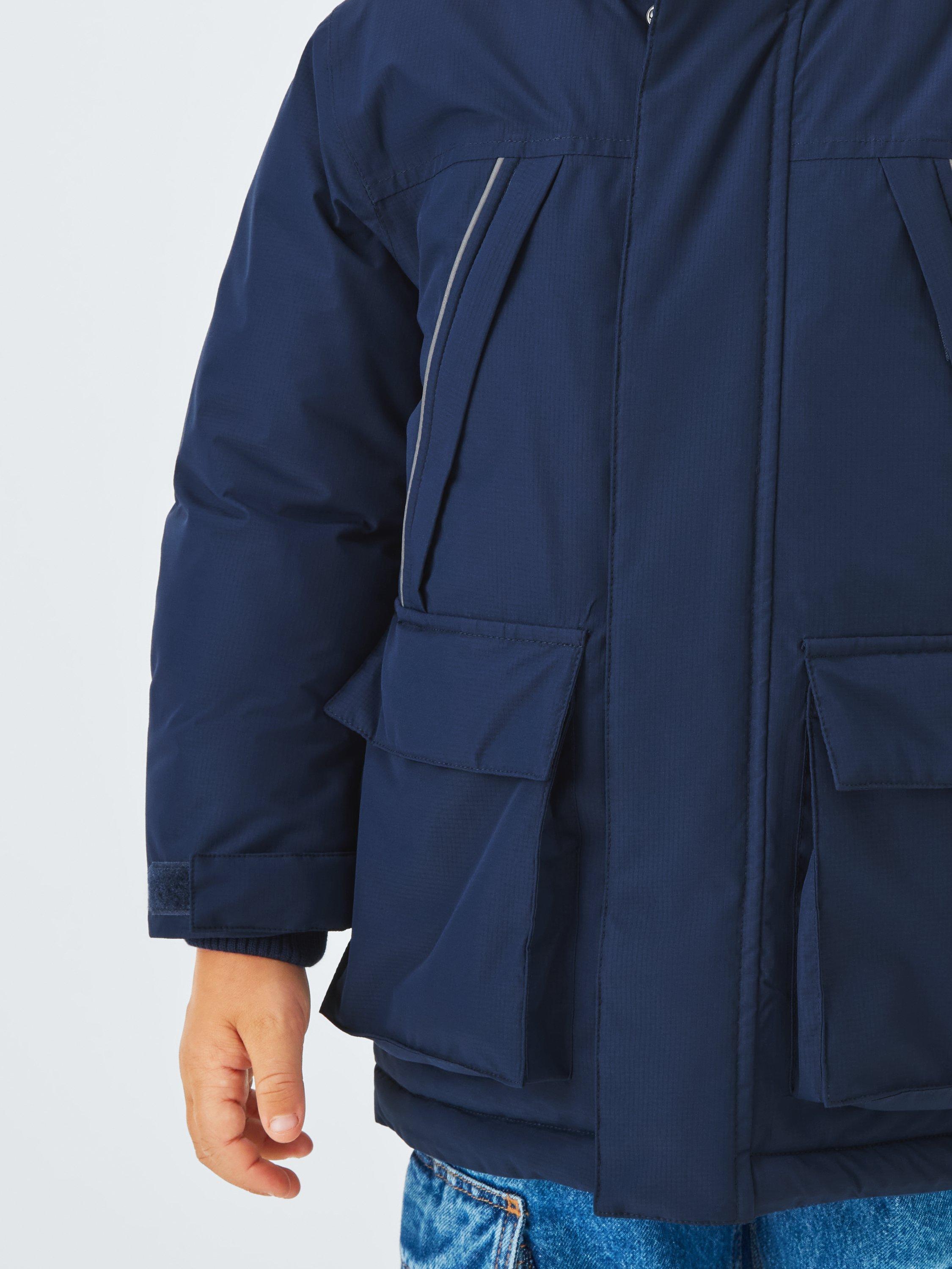 Product image 8 of 8, which shows John Lewis Kids' Tech Water Resistant Parka, Navy, 3 years