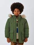 John Lewis Kids' Tech Water Resistant Parka, Khaki