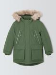 John Lewis Kids' Tech Water Resistant Parka, Khaki