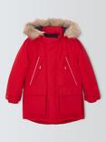 John Lewis Kids' Tech Water Resistant Parka, Red