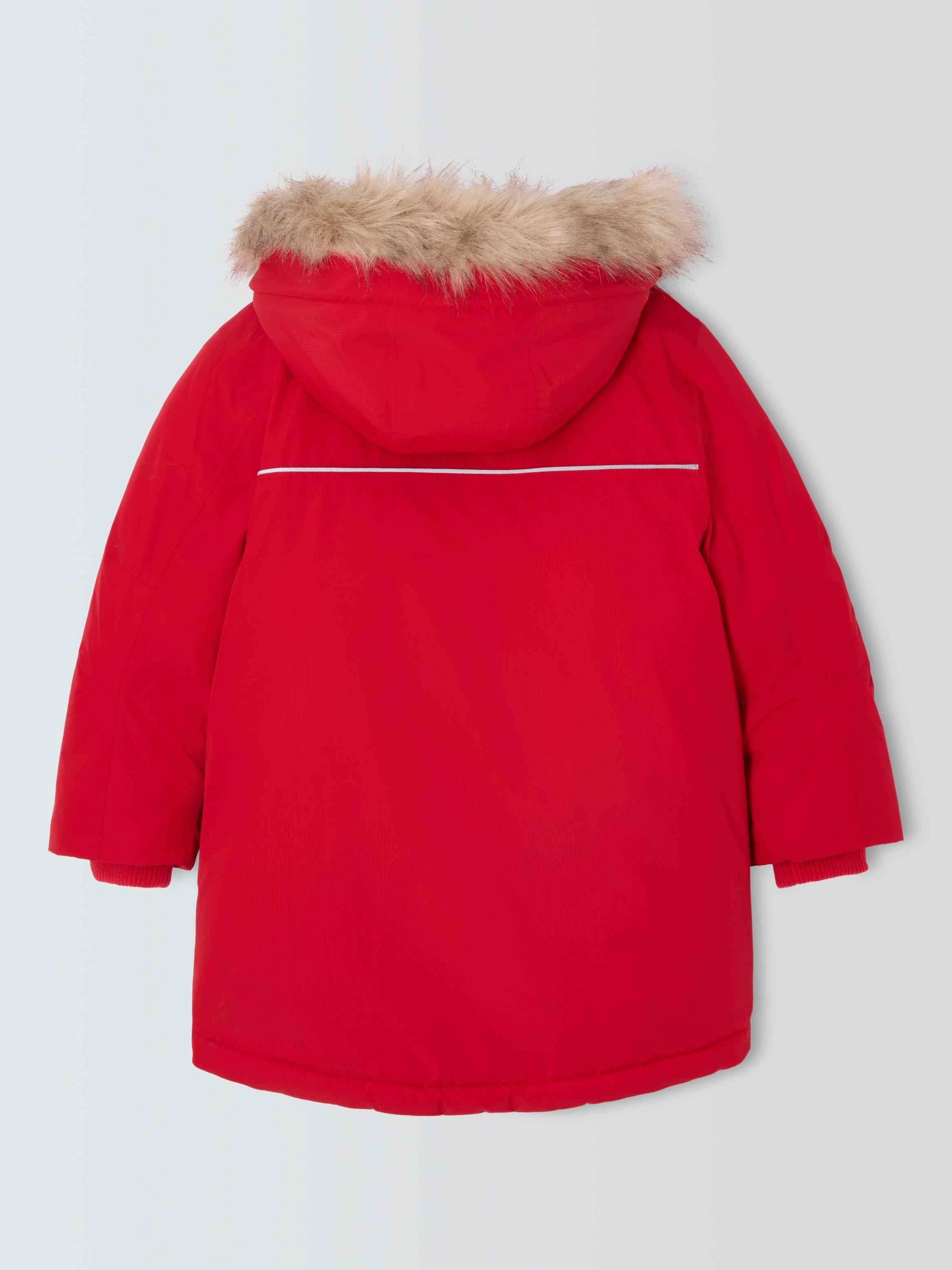 Product image 5 of 8, which shows John Lewis Kids' Tech Water Resistant Parka, Red, 3 years