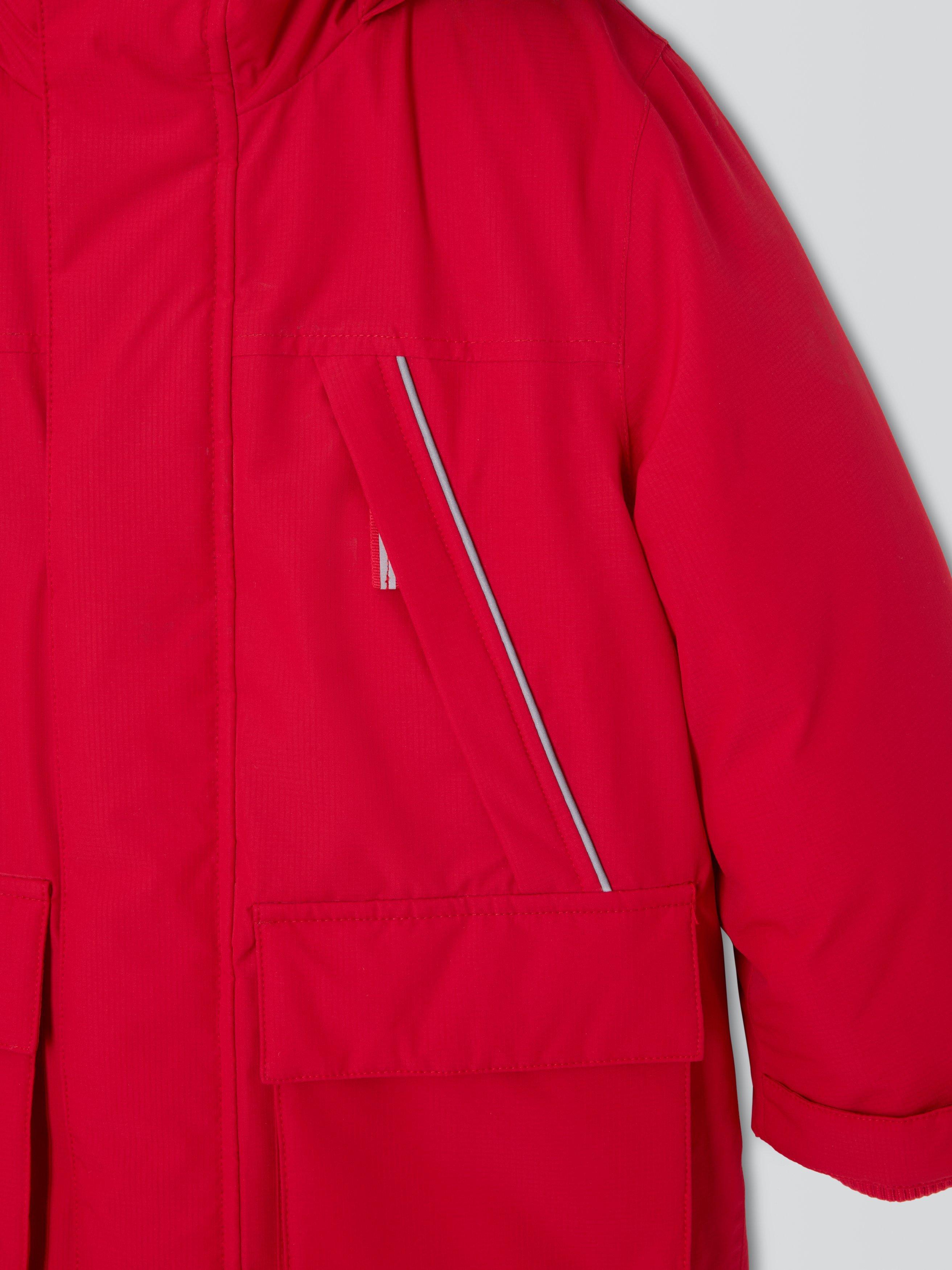 Product image 8 of 8, which shows John Lewis Kids' Tech Water Resistant Parka, Red, 3 years