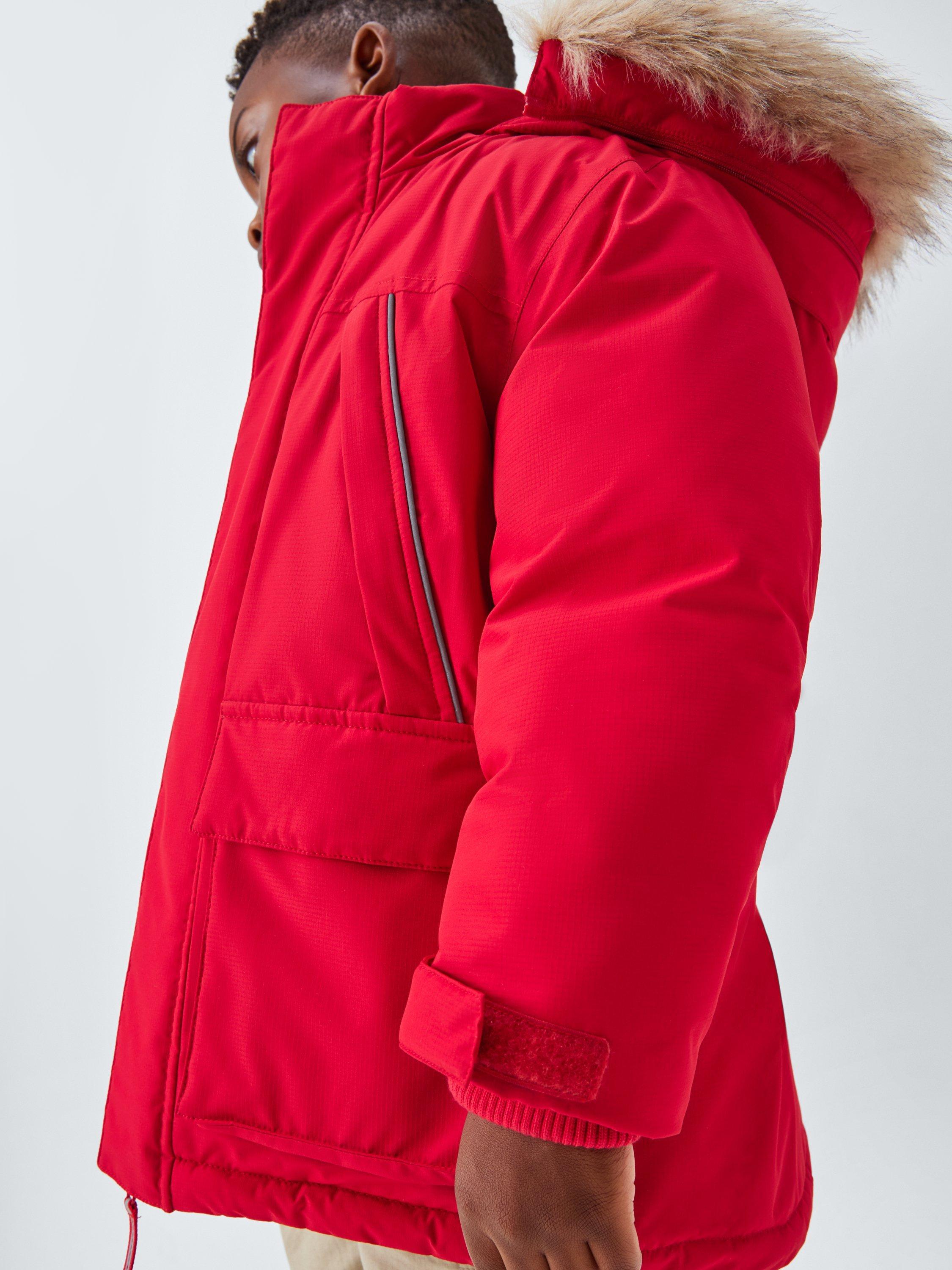 Product image 6 of 8, which shows John Lewis Kids' Tech Water Resistant Parka, Red, 3 years