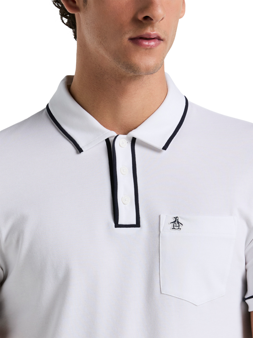 Product image 2 of 3, which shows Original Penguin Earl Polo Shirt, Bright White, S