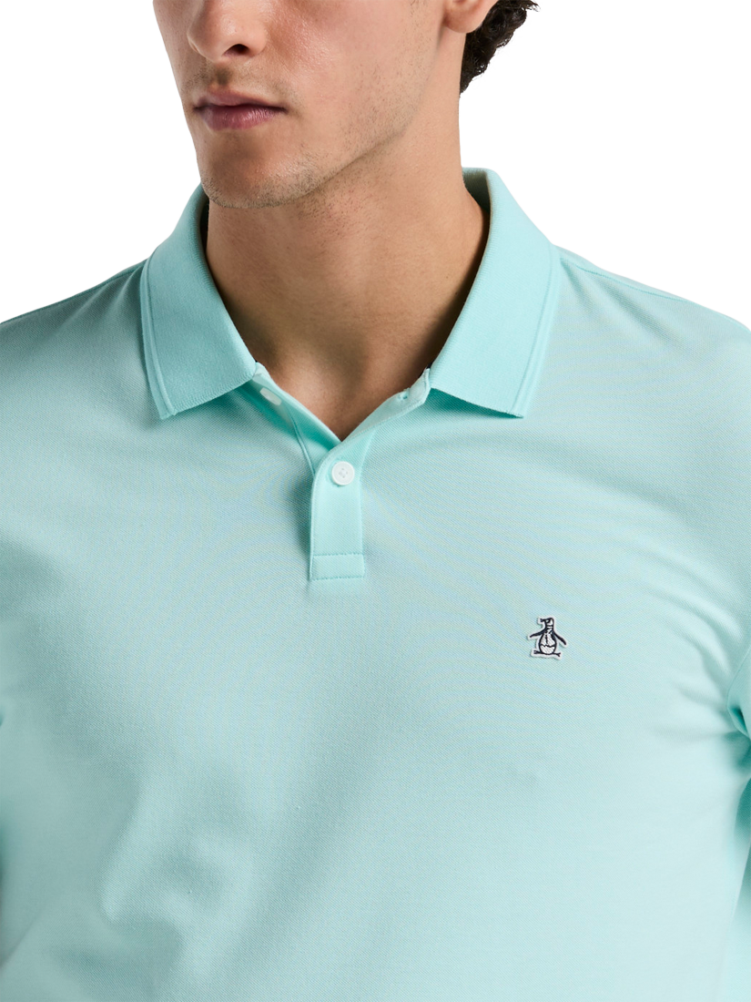 Product image 2 of 3, which shows Original Penguin Daddy Polo Shirt, Blue Tint, S