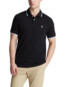 Original Penguin Cotton Blend Tipped Polo Shirt, True Black