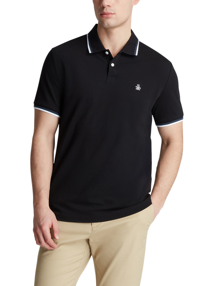 Original Penguin Cotton Blend Tipped Polo Shirt, True Black