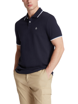 Original Penguin Cotton Blend Tipped Polo Shirt, Dark Sapphire