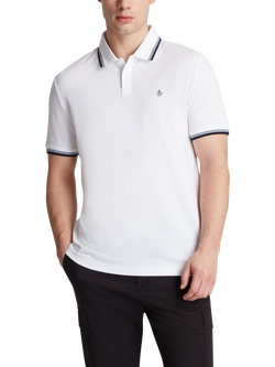 Original Penguin Cotton Blend Tipped Polo Shirt, Bright White