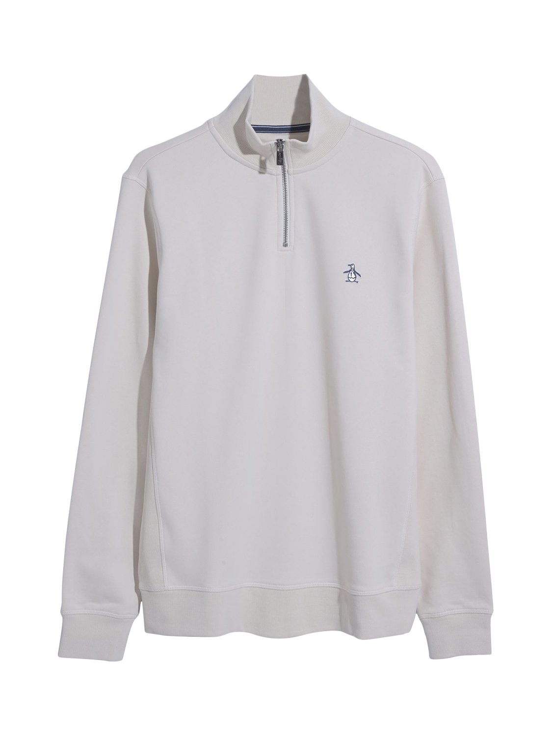 Product image 4 of 4, which shows Original Penguin Cotton Blend Quarter-Zip Sweatshirt, Birch, S