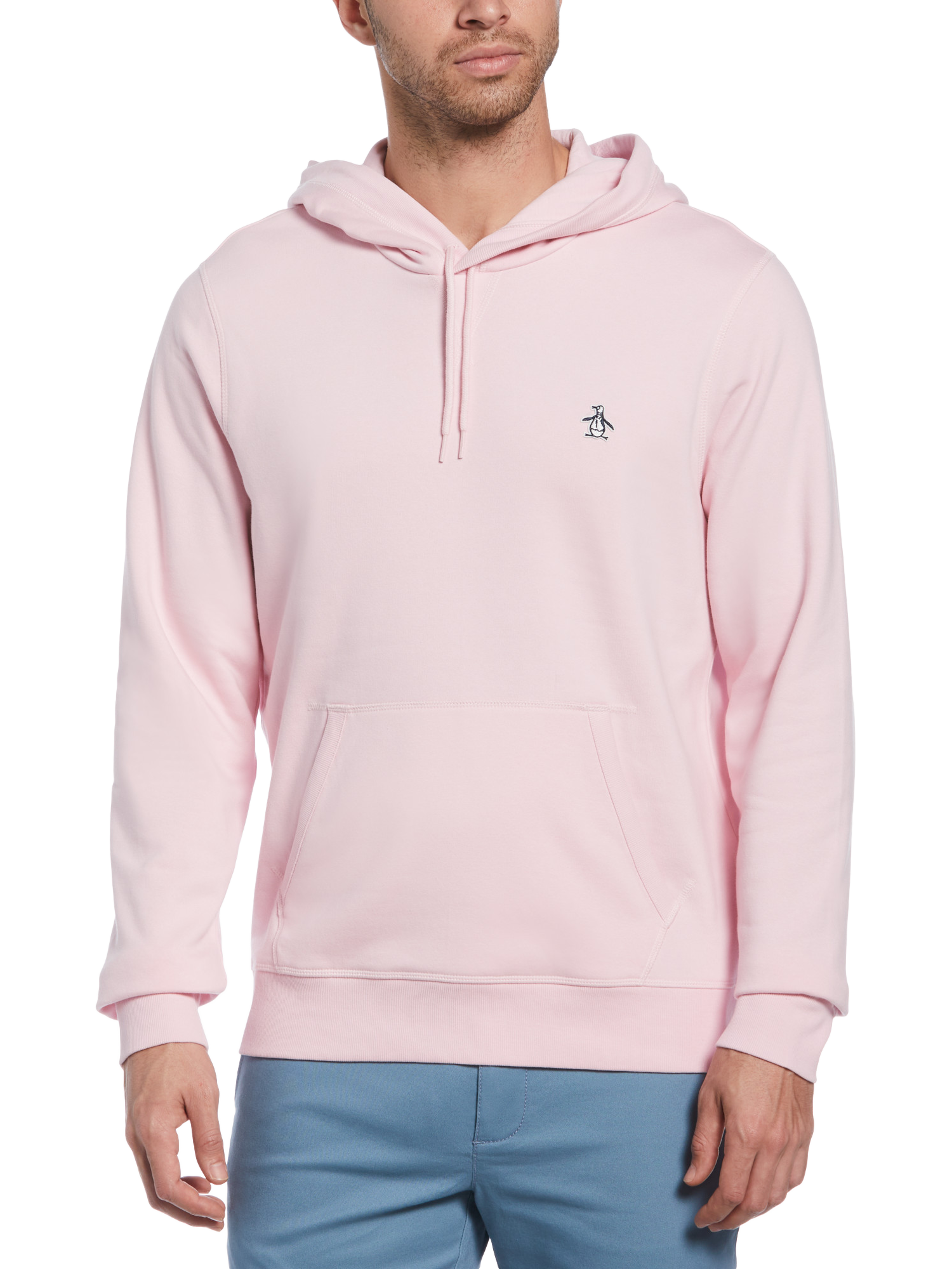 Product image 1 of 3, which shows Original Penguin Sticker Pete Hoodie, Parfait Pink, S