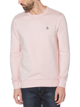 Original Penguin Sticker Pete Organic Cotton Blend Crew Neck Sweater, Parfait Pink