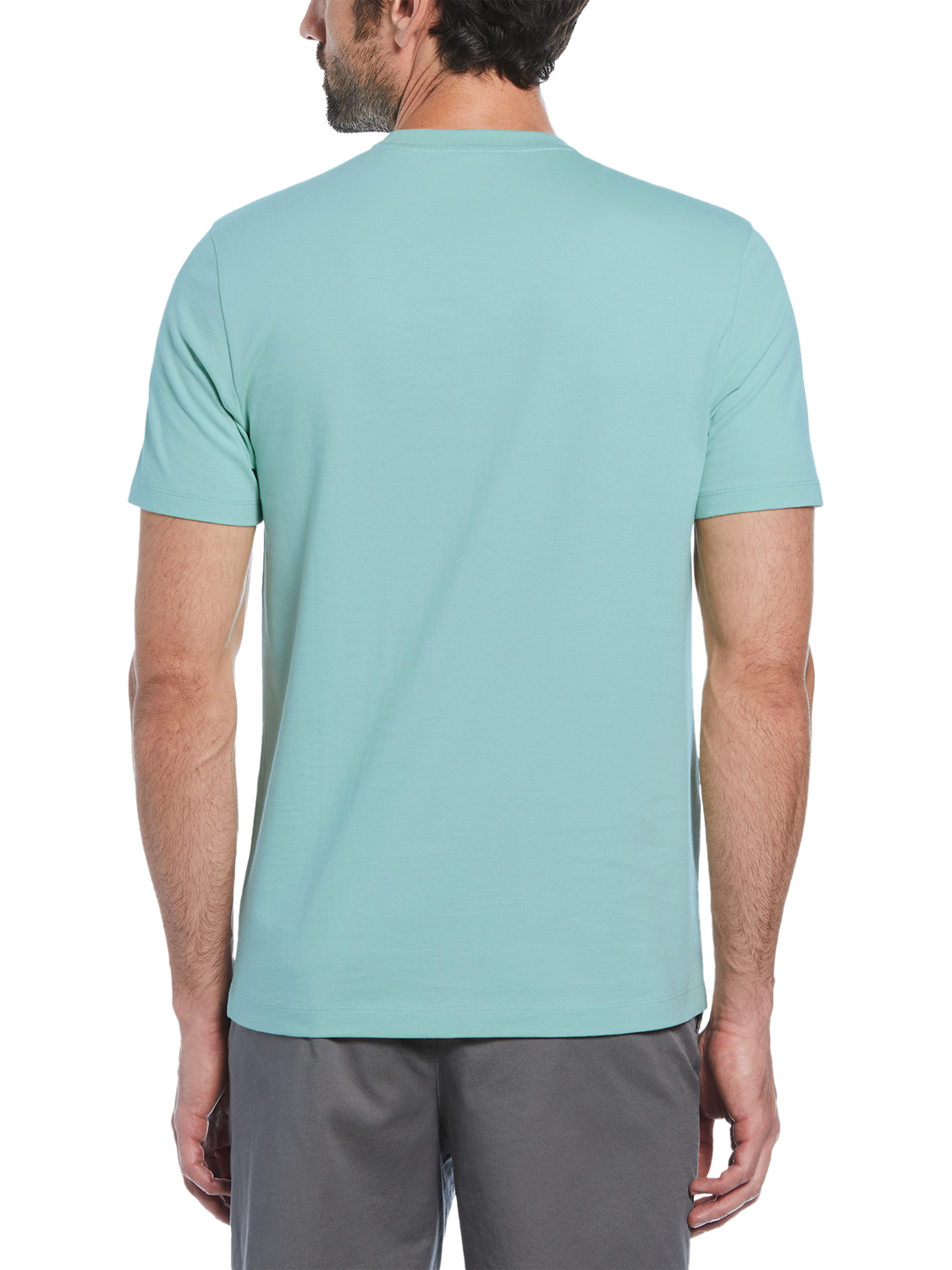 Product image 2 of 3, which shows Original Penguin Organic Cotton Regular Fit Embroidered Logo T-Shirt, Blue Tint, S