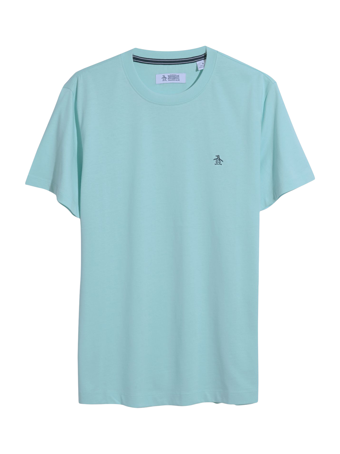 Product image 3 of 3, which shows Original Penguin Organic Cotton Regular Fit Embroidered Logo T-Shirt, Blue Tint, S