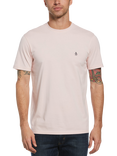 Original Penguin Organic Cotton Regular Fit Embroidered Logo T-Shirt, Parfait Pink
