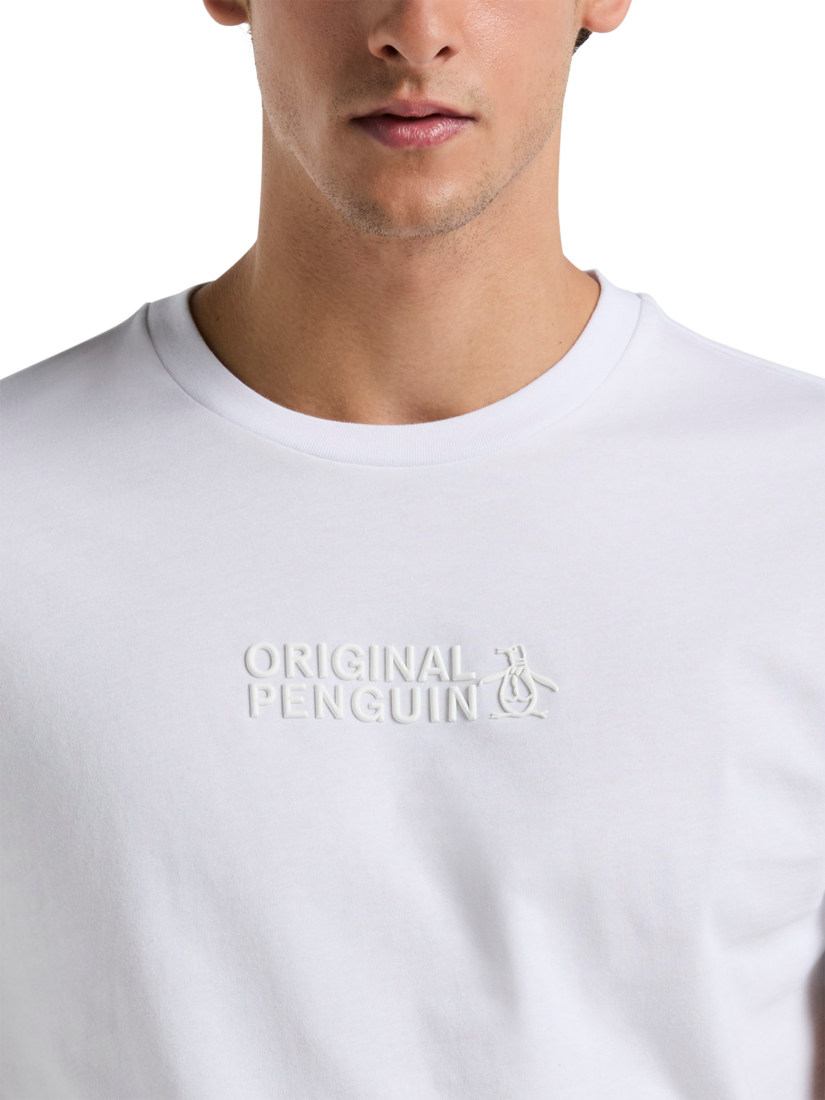 Product image 2 of 3, which shows Original Penguin Graphic Logo T-Shirt, Bright White, S