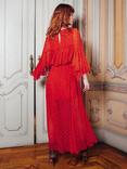 Queens of archive Aria Polka Dot Maxi Dress, Red