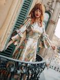 Queens of archive Ginger Floral Foil Maxi Dress, Multi