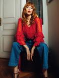 Queens of archive Trina Polka Dot Blouse, Red