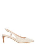 Dune London Dancing Pointed Slingback Courts, Nude/Cream, Nude/Cream