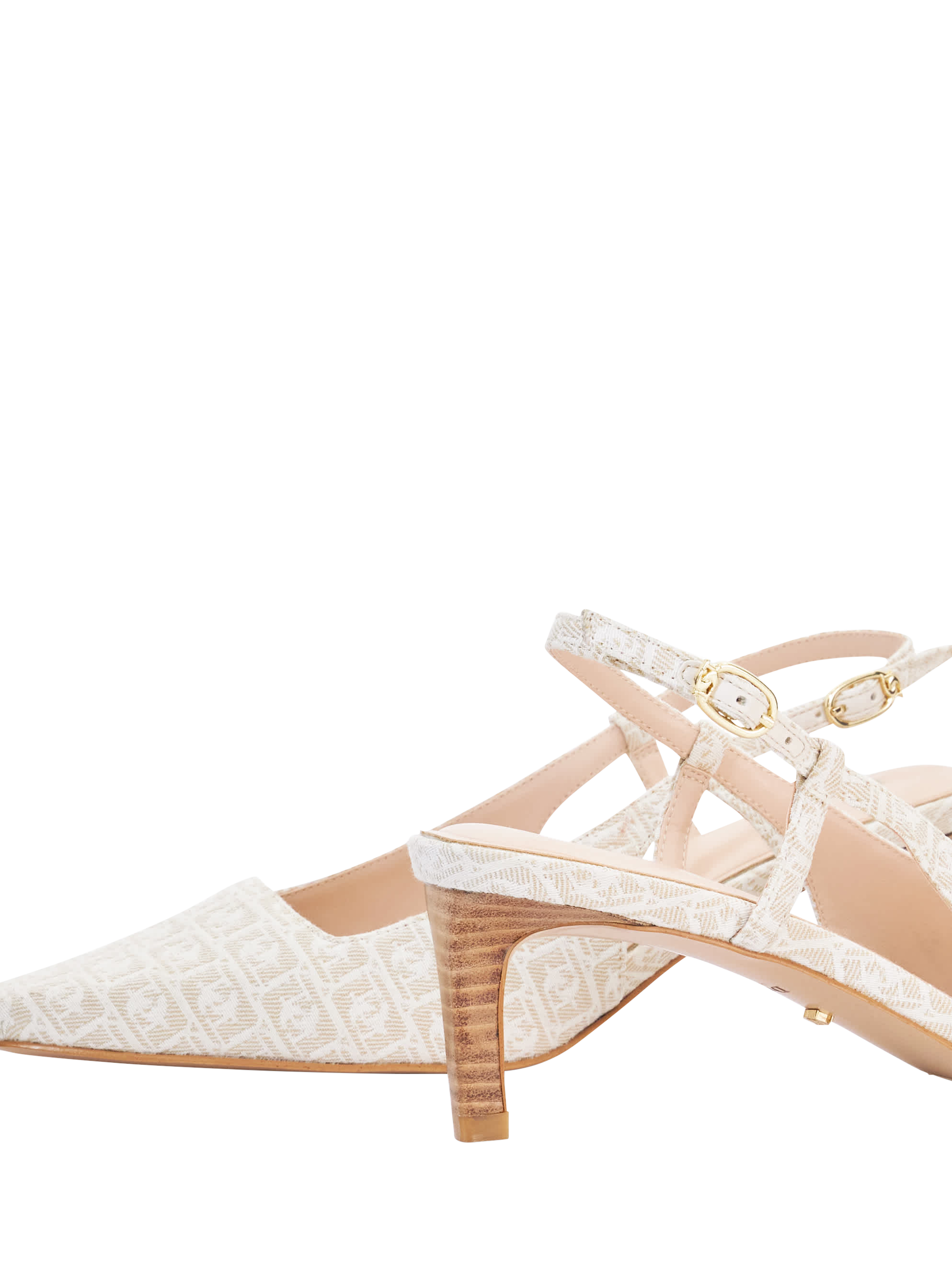 Product image 6 of 6, which shows Dune London Dancing Pointed Slingback Courts, Nude/Cream, EU36
