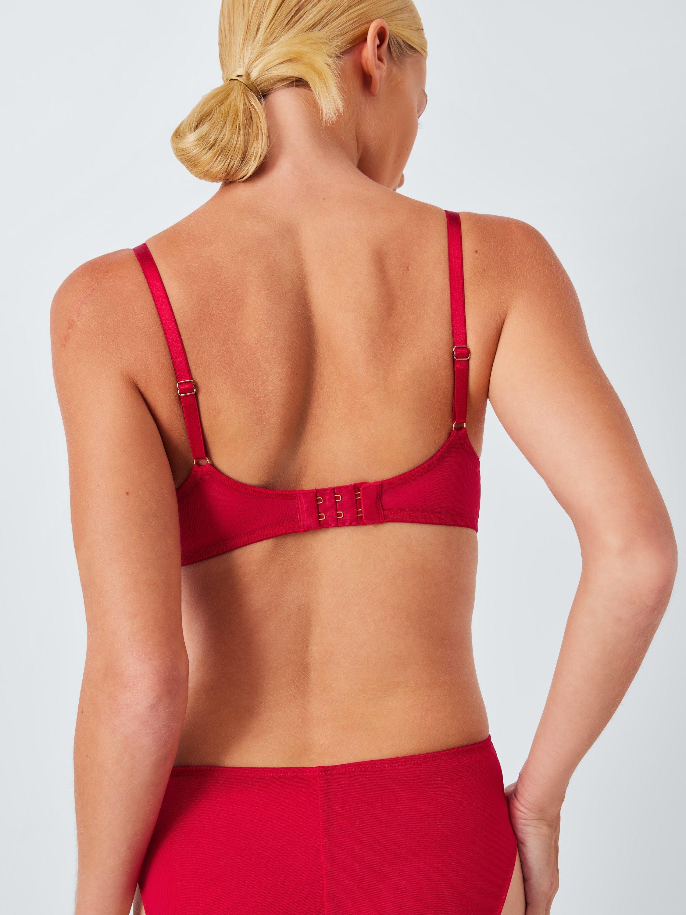 Product image 6 of 10, which shows John Lewis Renee Balcony Bra, Claret Red, 30D