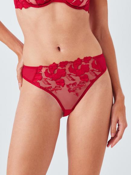 John Lewis Renee Bikini Knickers, Claret Red, Claret Red