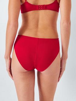 John Lewis Renee Bikini Knickers, Claret Red - view 2, Claret Red