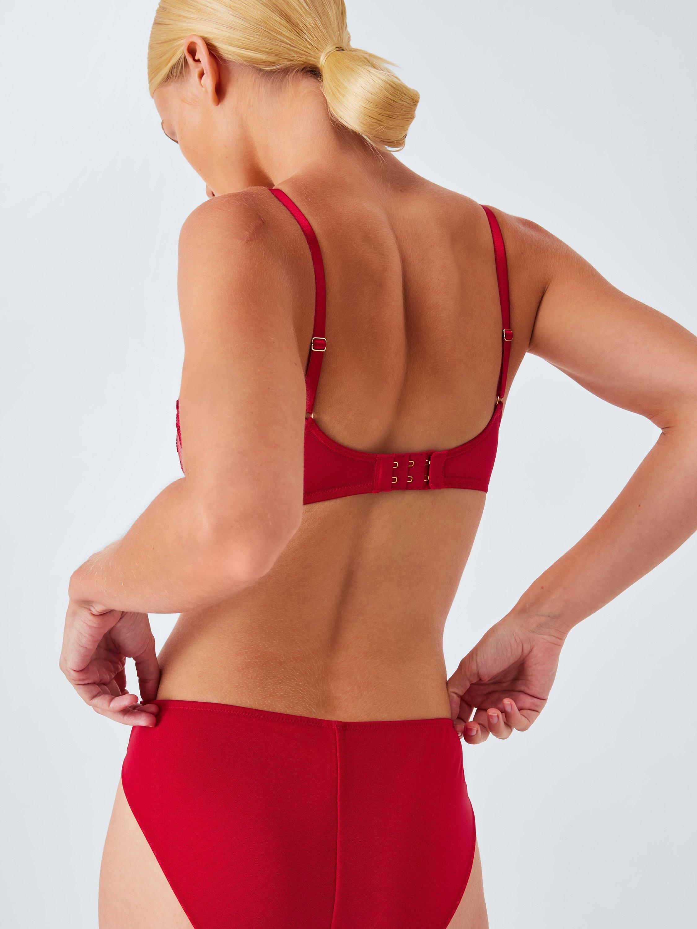 Product image 6 of 10, which shows John Lewis Renee Bikini Knickers, Claret Red, 8