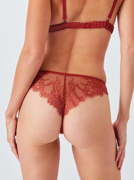 John Lewis Riley Brazilian Knickers, Chilli Red - view 2, Chilli Red