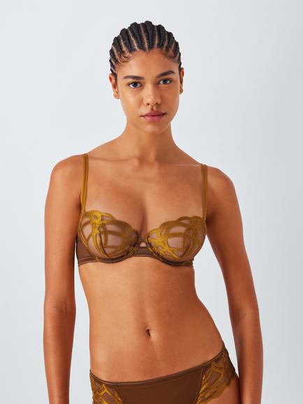 John Lewis Amiri Balcony Bra, Ochre, Ochre