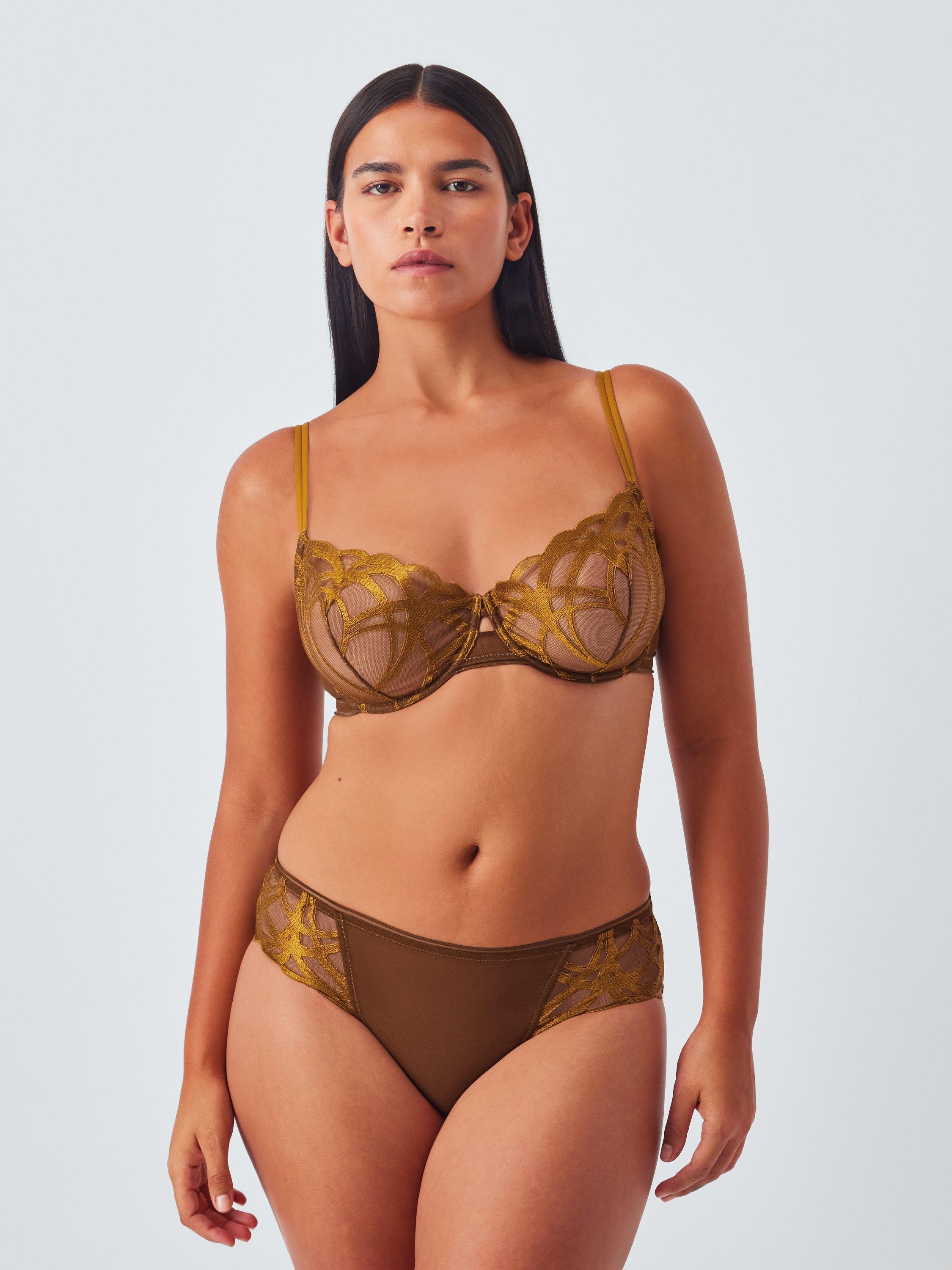Product image 9 of 10, which shows John Lewis Amiri Balcony Bra, Ochre, 30D