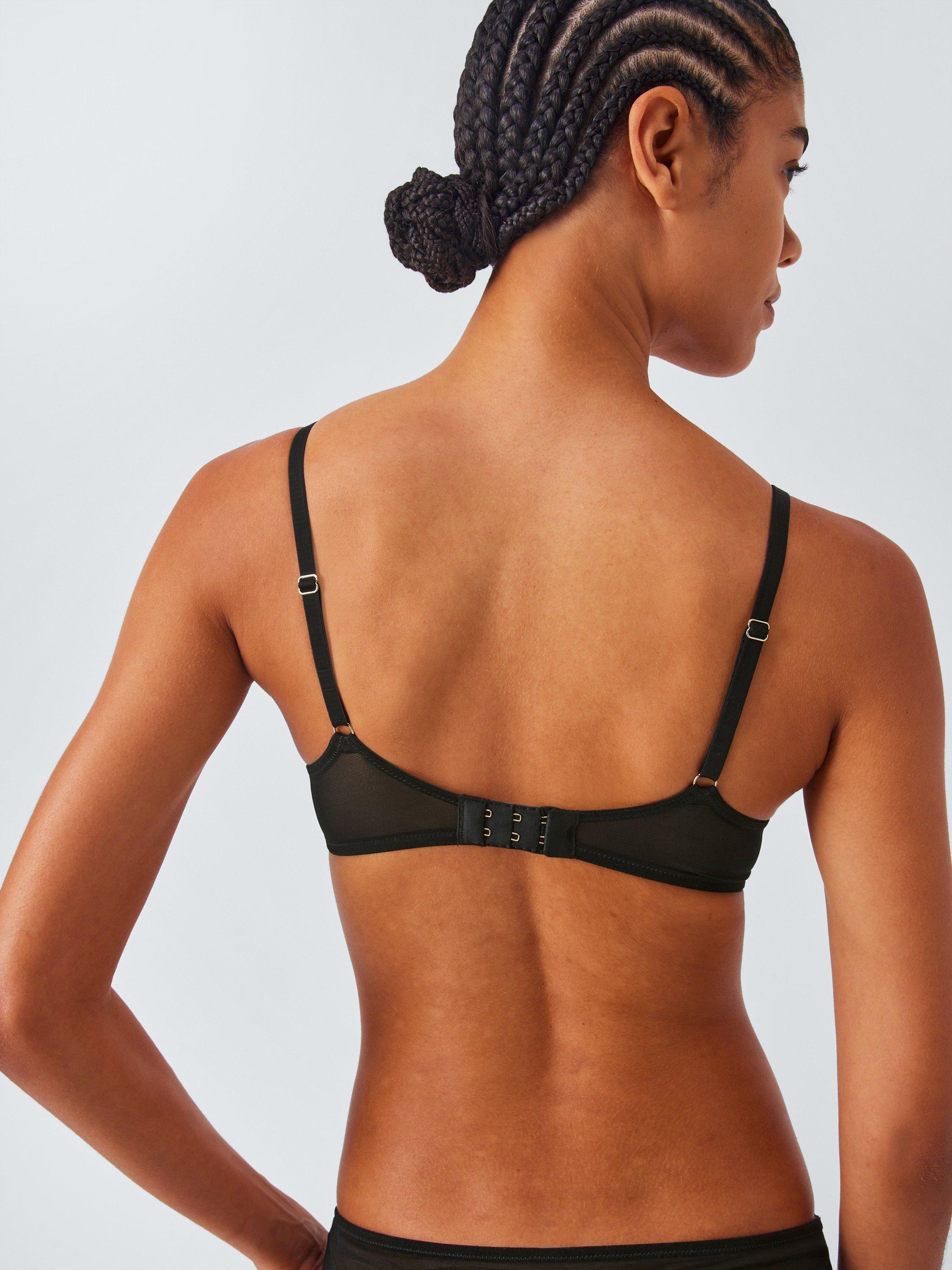 Product image 6 of 10, which shows John Lewis Carmela Plunge Bra, Black, 30D