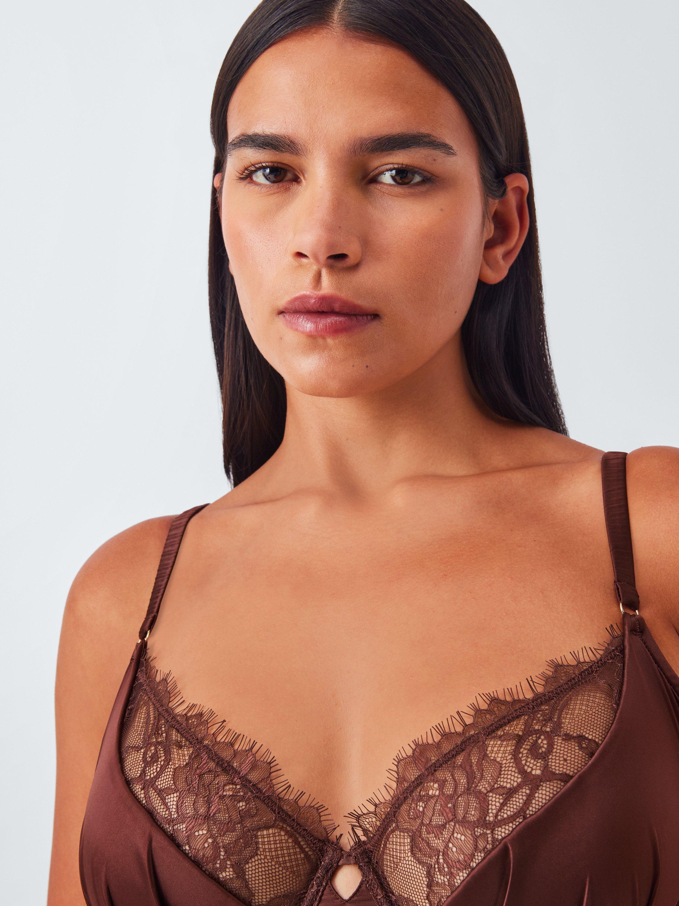 Product image 10 of 10, which shows John Lewis Riley Balcony Bra, Chocolate, 30E