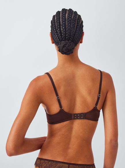 John Lewis Riley Balcony Bra, Chocolate - view 2, Chocolate