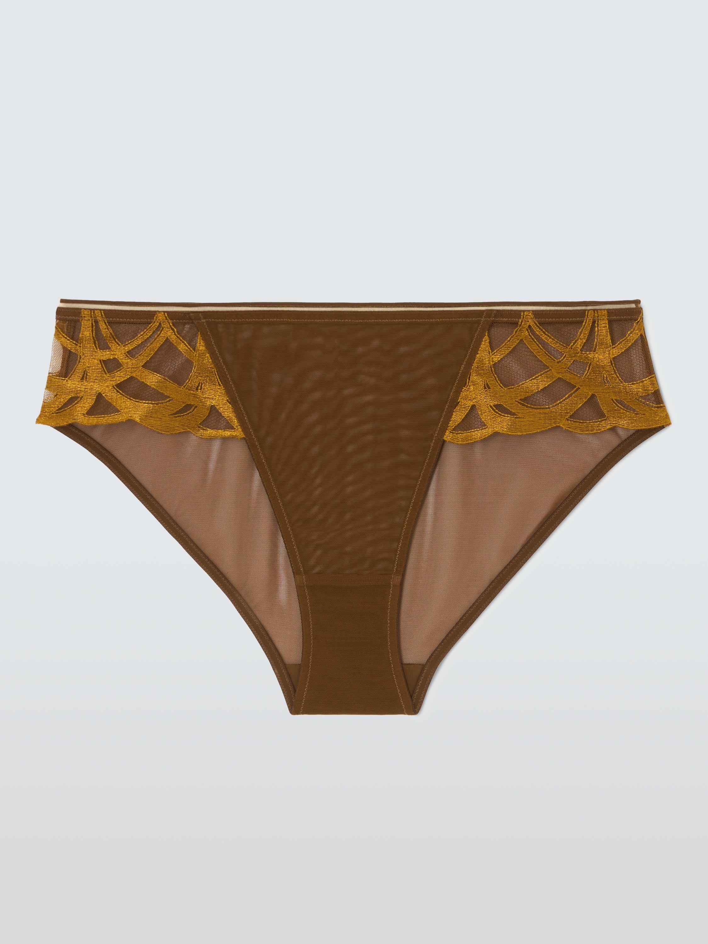 Product image 4 of 10, which shows John Lewis Amiri Bikini Knickers, Ochre, 8