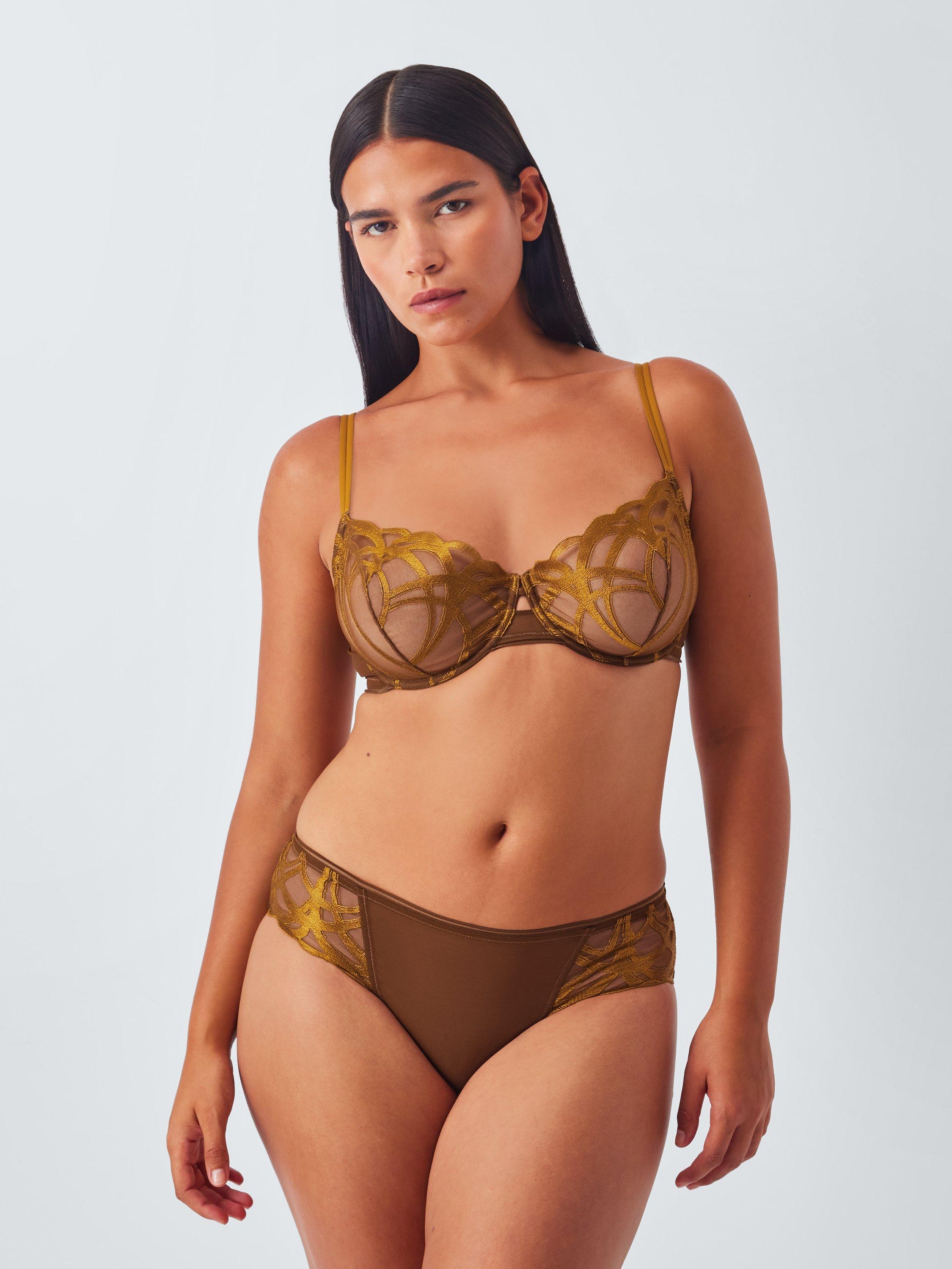 Product image 9 of 10, which shows John Lewis Amiri Bikini Knickers, Ochre, 8