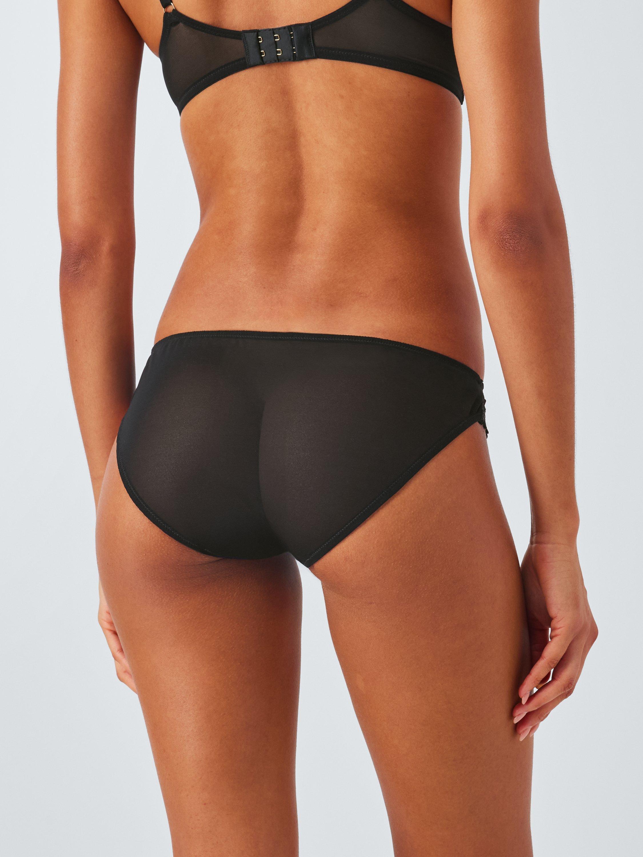 Product image 2 of 10, which shows John Lewis Carmela Brazilian Knickers, Black, 8
