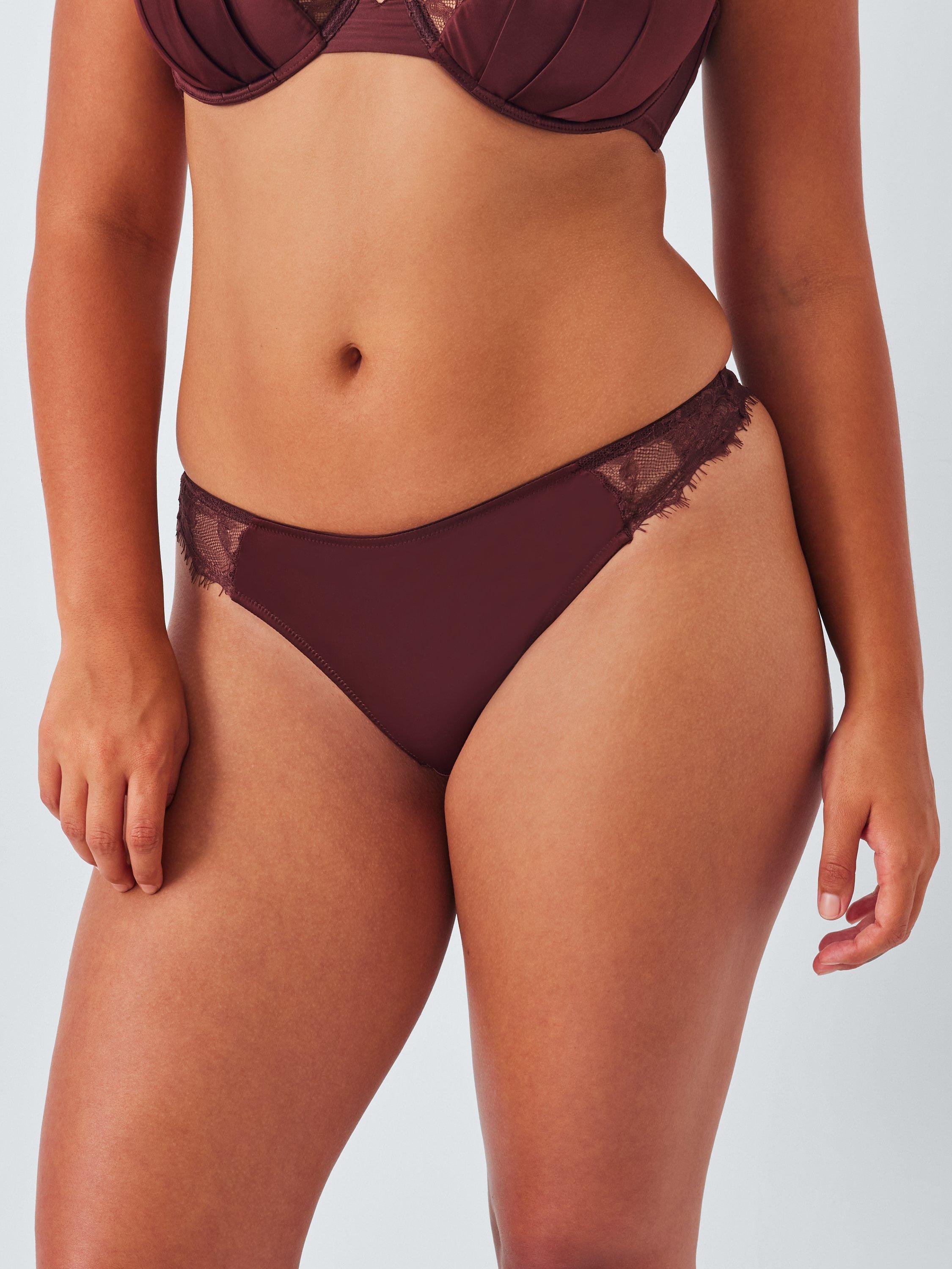 Product image 7 of 11, which shows John Lewis Riley Brazilian Knickers, Chocolate, 8