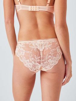 John Lewis Wren Lace Bikini Knickers, Soft Pink - view 2, Soft Pink