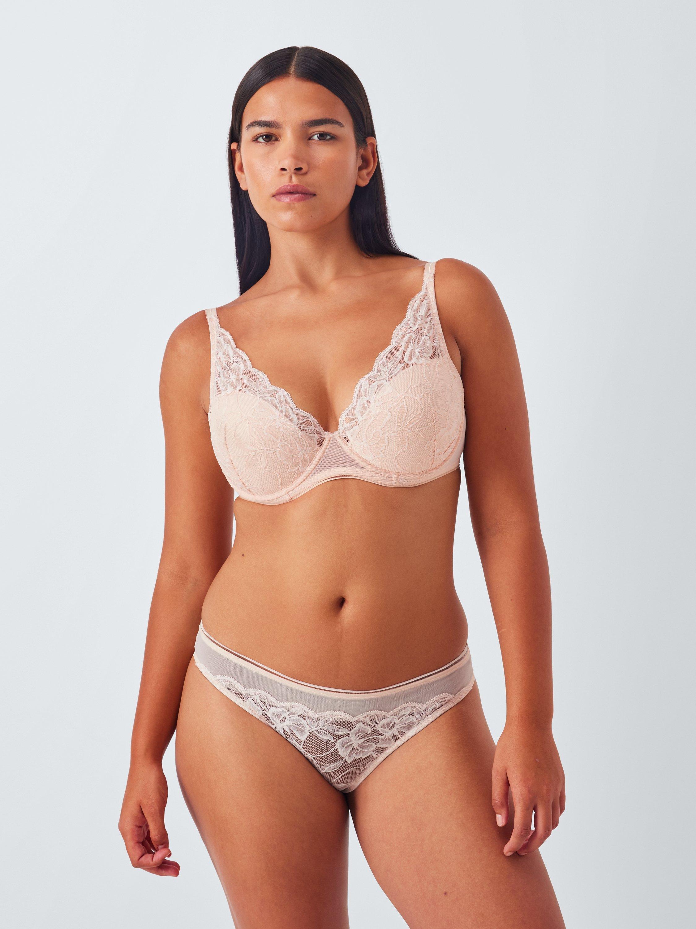 Product image 9 of 10, which shows John Lewis Wren Lace Bikini Knickers, Soft Pink, 10