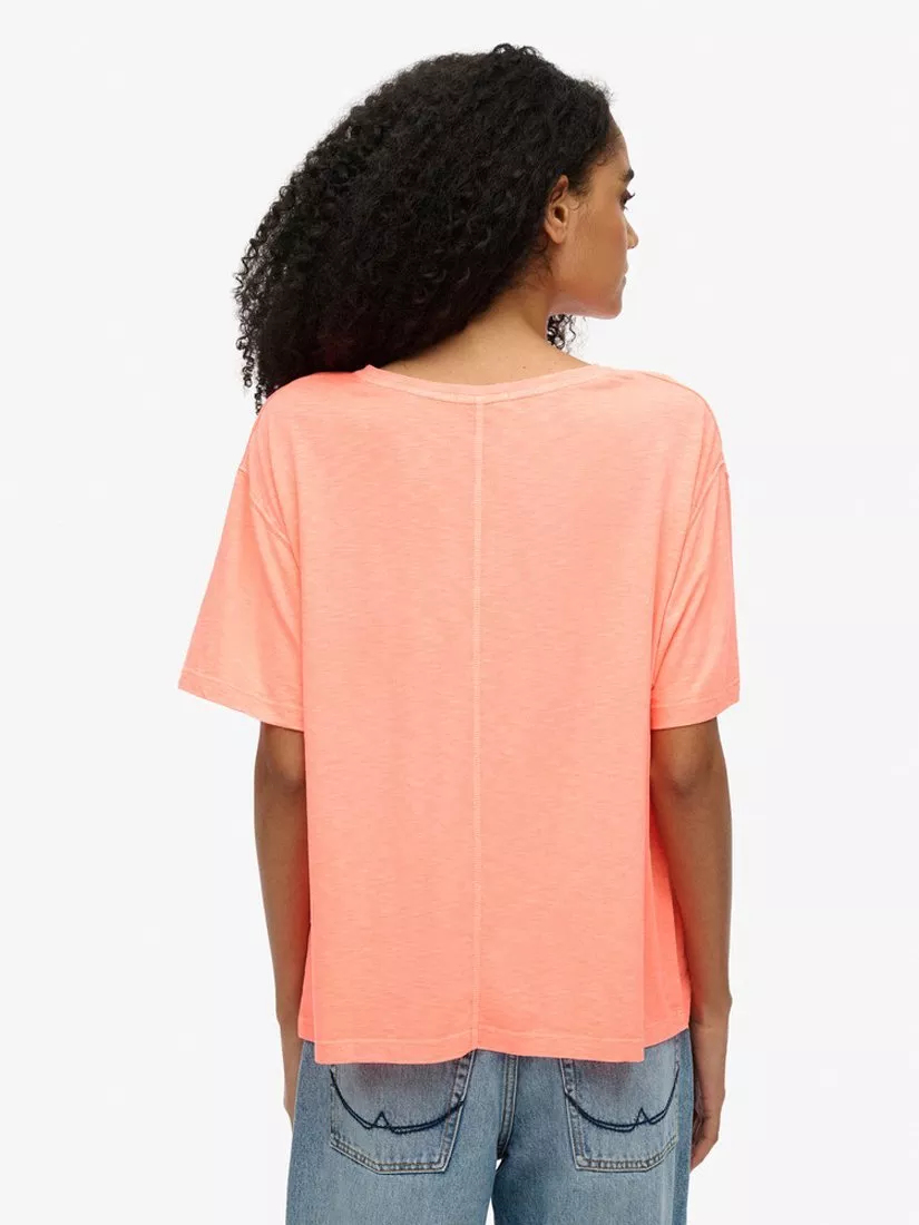 Superdry Archive Neon Graphic T-Shirt Donna – Colore Arancione Tangerino, Taglia 42
